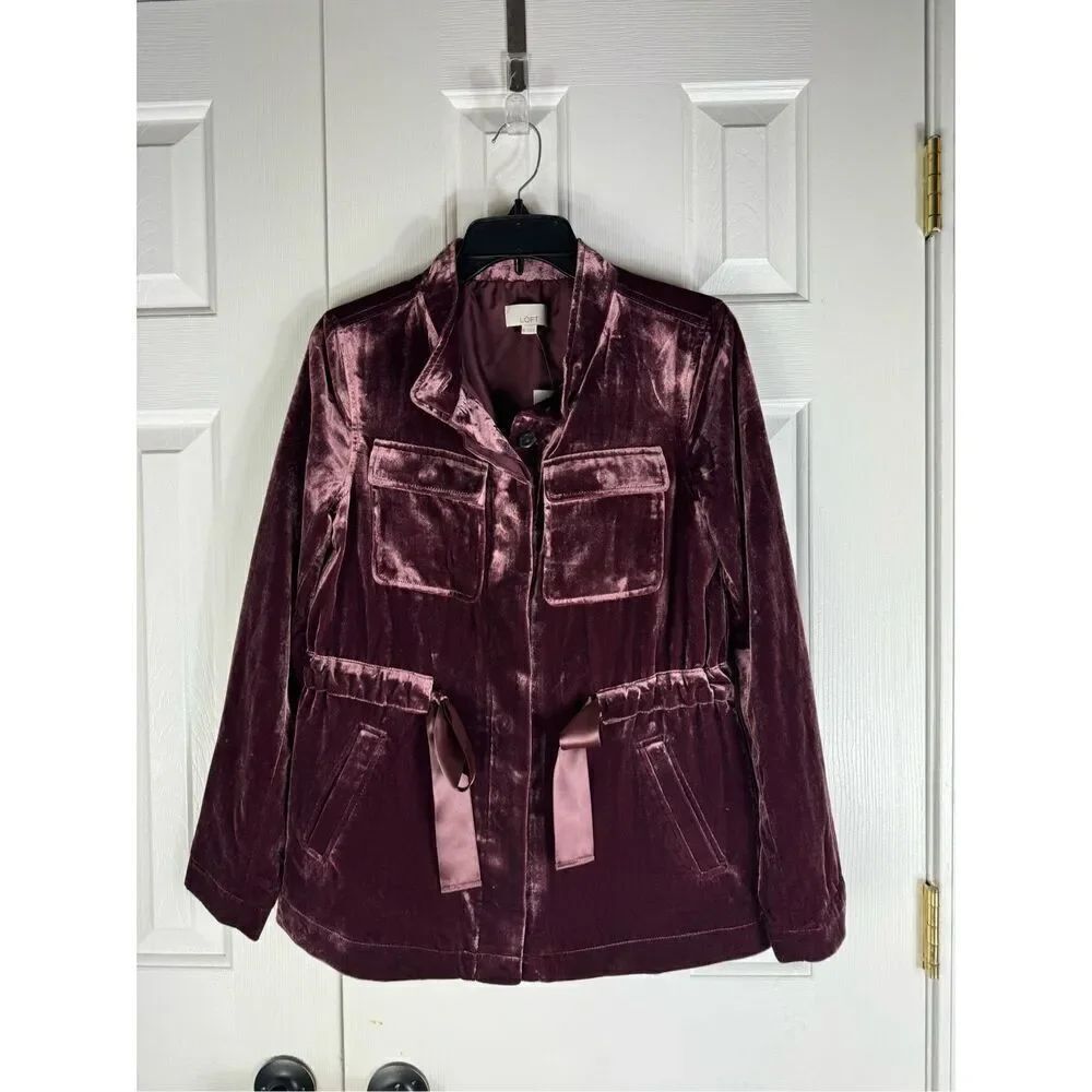 NWT Loft Velvet Womens Jacket Top Size XS